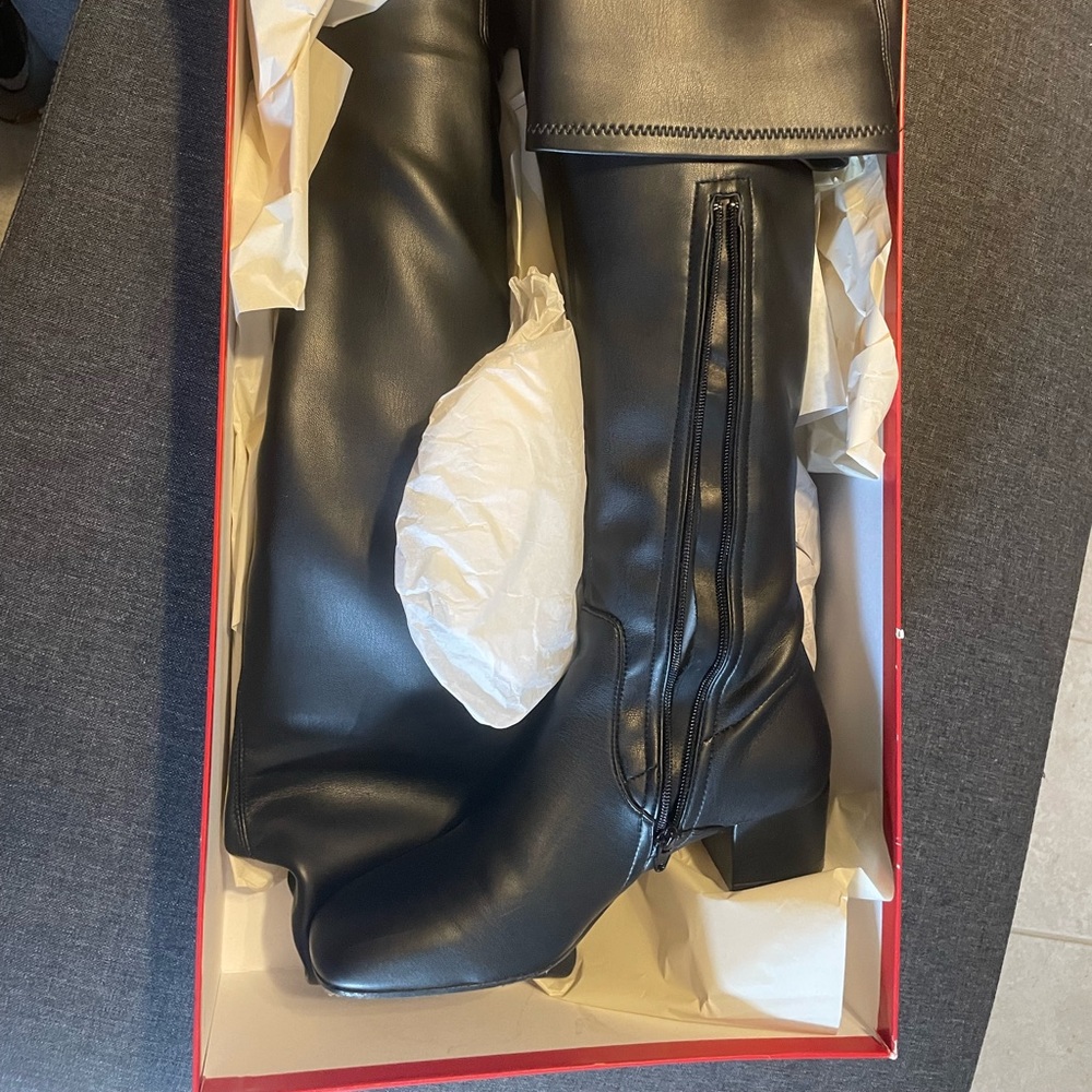 Staud vegan leather thigh high boots size 37.5
